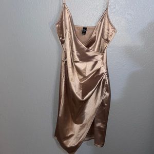 Gold Windsor tight mini dress